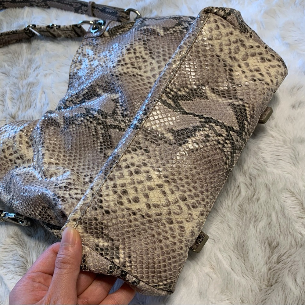 Cole Haan Snakeskin Embossed Python Print Satchel… - image 4